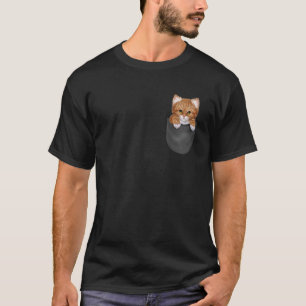 Orangene getigerte Katze in der Tasche T-Shirt
