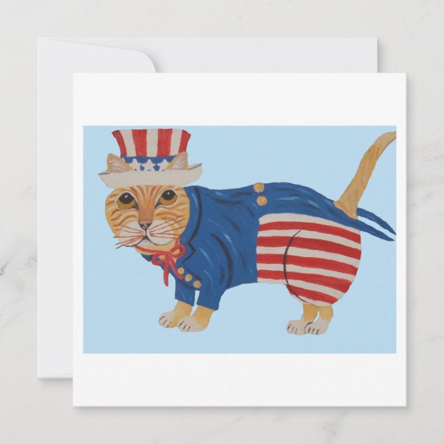 Orangene getigerte Katze Uncle Sam Ankündigung (Vorderseite)