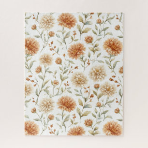 Orangene Gewürzcreme-Blumen Puzzle