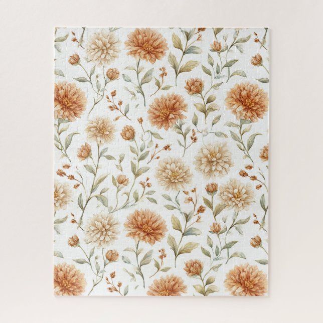 Orangene Gewürzcreme-Blumen Puzzle (Vertikal)
