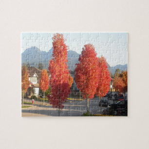 Orangene Herbstblätter Puzzle