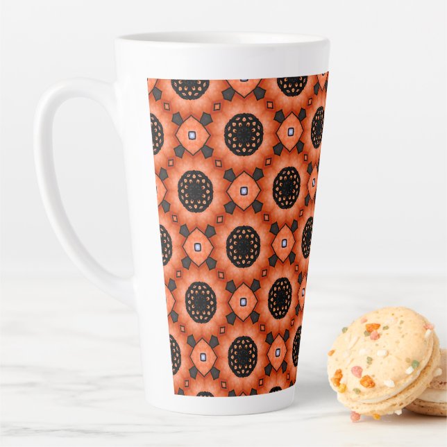 Orangene Herbstblume Milchtasse (Beispiel)