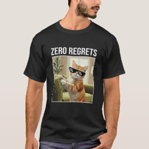 Orangene Katze Ginger Zero Reue Lustiges Kätzchen  T-Shirt