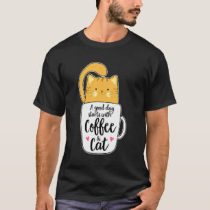 Orangene Katze Kaffeetasse Katze T-Shirt