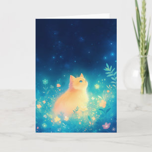 Orangene Katze Mystischer Garten Karte