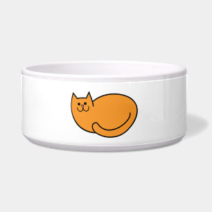 Orangene Katze Napf