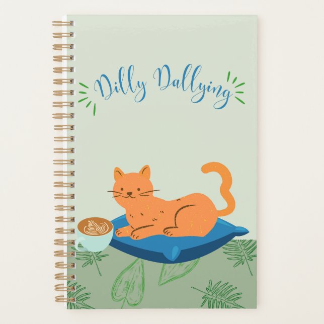 Orangene Katze Planer (Vorderseite)
