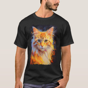 Orangene Katze T-Shirt