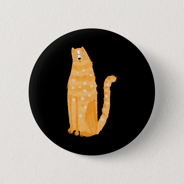 Orangene Katzen Button (Vorderseite)