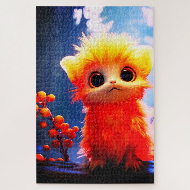 Orangene Kreatur Puzzle (Vertikal)