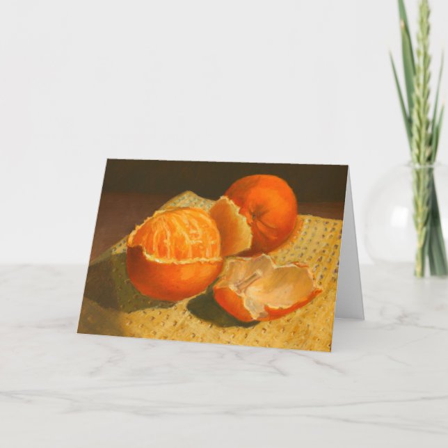 Orangene Kunst Karte (Vorderseite)