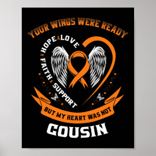 Orangene Leukämie Bewusstsein Cousin Kinderkrebs Poster