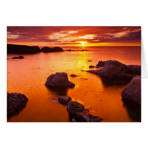 Orangene Meereslandschaft, Sonnenuntergang, Kalifo
