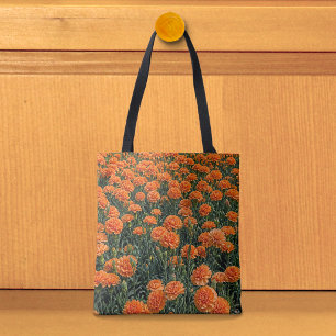 Orangene Nelken-Tasche