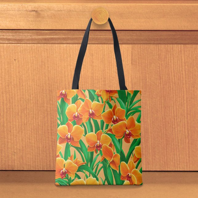 Orangene Orchideen-Tasche (Von Creator hochgeladen)