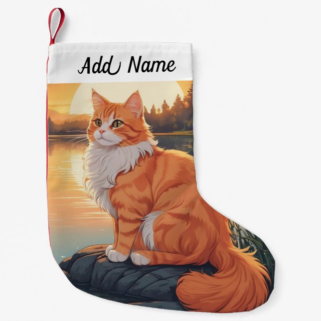 Orangene Perserkatze Kleiner Weihnachtsstrumpf (Vorderseite)