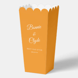Orangene Popcorn-Geschenkbox für elegante Feiern Geschenkschachtel