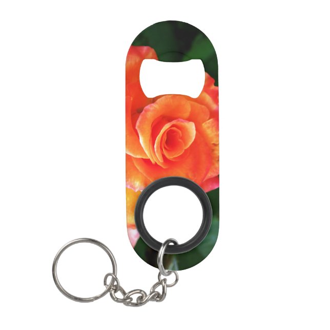 Orangene Rose Mini Flaschenöffner (Vorderseite)