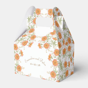 Orangene Rosen Hochzeit Geschenkschachtel