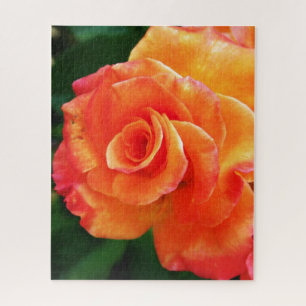 Orangene Rosenblüte Puzzle