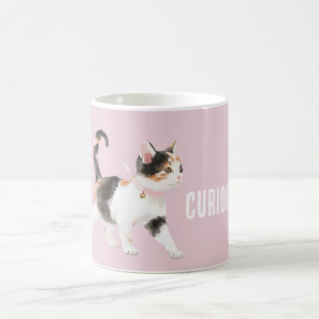 Orangene Schwarz Weiße Katze Kaffeetasse (Mittel)