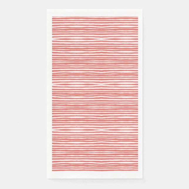 Orangene Streifen, Linien  Serviette (Vorderseite)
