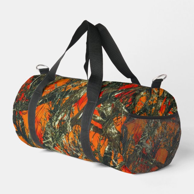 Orangene Tarnung  Duffle Bag (Rechte Ecke)