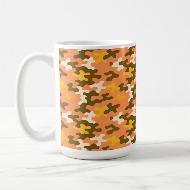 Orangene Tarnung Kaffeetasse (Links)