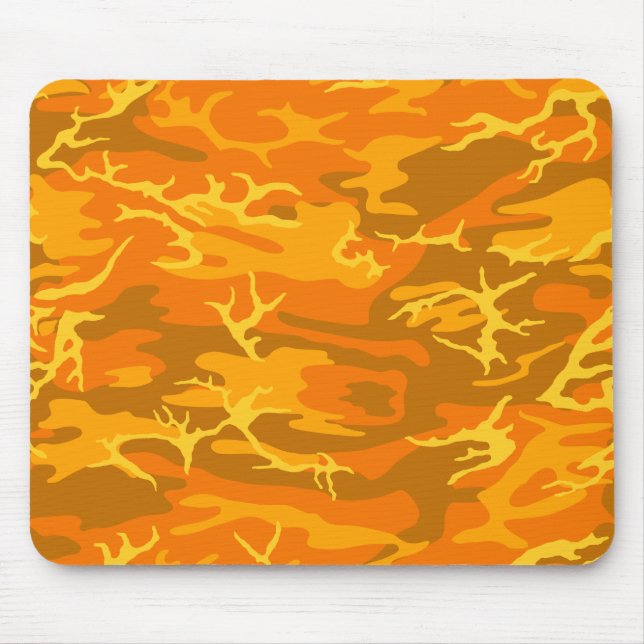 Orangene Tarnung Mousepad (Vorne)