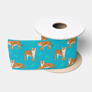 Orangene Tiger Satinband