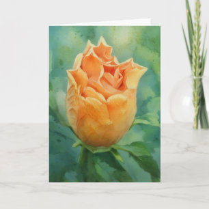 Orangene tropische Blumenkunst Notizkarte Karte