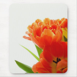 Orangene Tulpen-Mauspad Mousepad