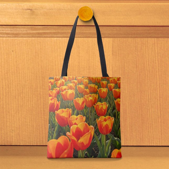 Orangene Tulpen-Tasche (Tote bag with orange tulips tote bag)