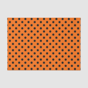 Orangene und schwarze Tupfen Seidenpapier