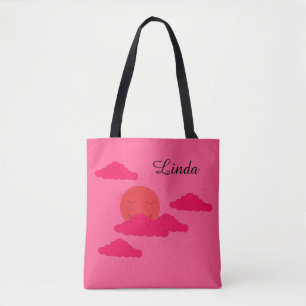 Orangene untergehende Sonne: Fuchsia