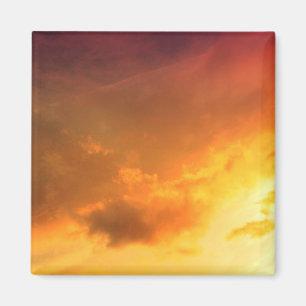 Orangene Wolken Magnet