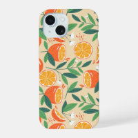 Orangene Zitrusfrucht Retro-Muster
