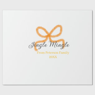 Orangener Bogen Jingle Mingle Retro Boho Familienn Geschenkpapier