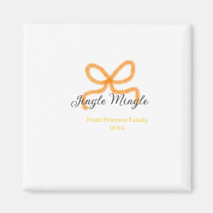 Orangener Bogen Jingle Mingle Retro Boho Familienn Magnet