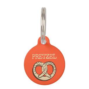 Orangener Brezel-Haustier Haustiermarke
