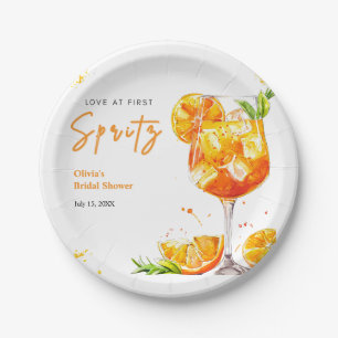 Orangener Cocktail Liebe auf den ersten Spritzer B Pappteller