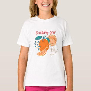 Orangener Fruchtiger Geburtstag  T-Shirt