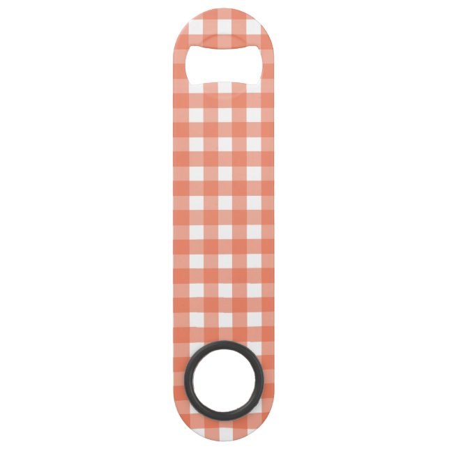 Orangener Gingham Speed Flaschenöffner (Vorderseite)