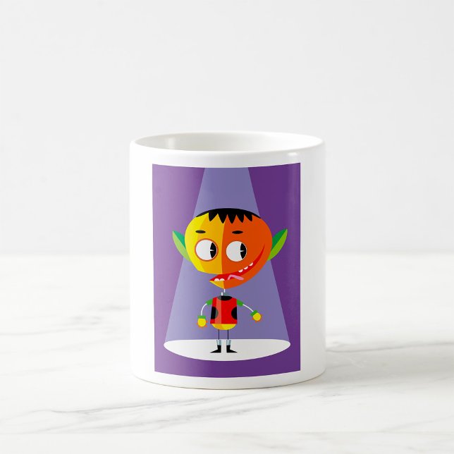 Orangener Kopf Charakter Kaffeetasse (Von Creator hochgeladen)