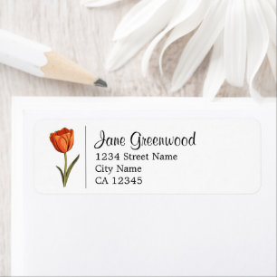 Orangener Tulpenname und -adresse