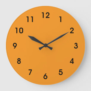 Orangenernte im Herbst Große Wanduhr