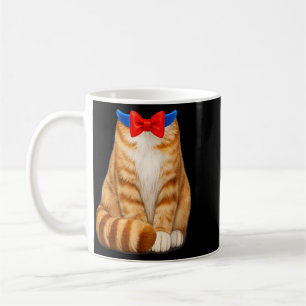 Orangenes Katzenkostüm Tabby Fliege Süß Lustig Hau Kaffeetasse