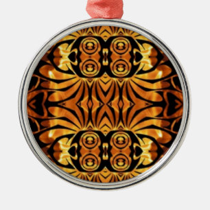 Orangenflames Stammmuster der Utopole Ornament Aus Metall
