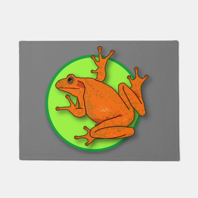 Orangenfrosch Fußmatte (Vorderseite)