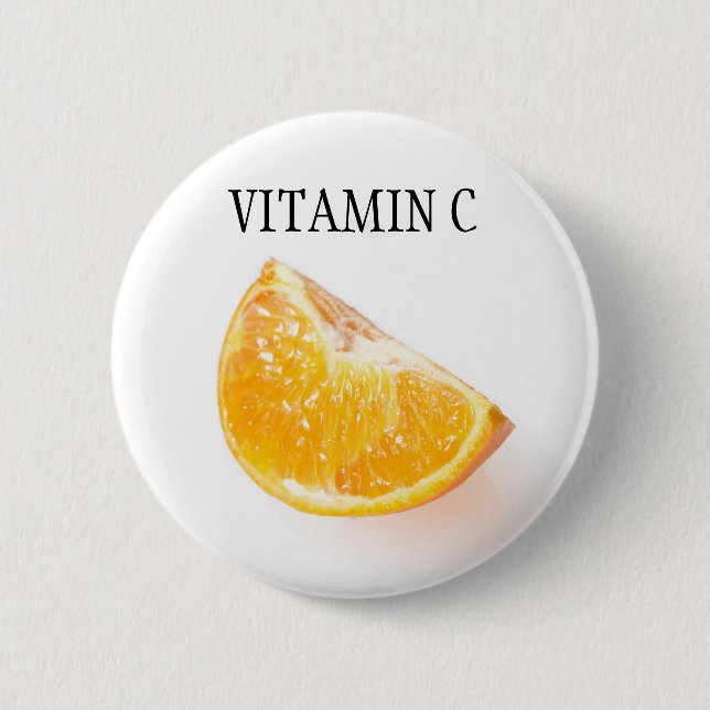 Orangenfrucht Button (Vorderseite)